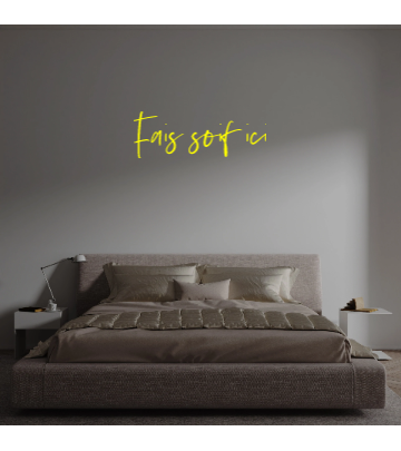 Custom text: Fais soif ici